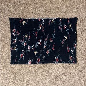 Cropped floral tube top